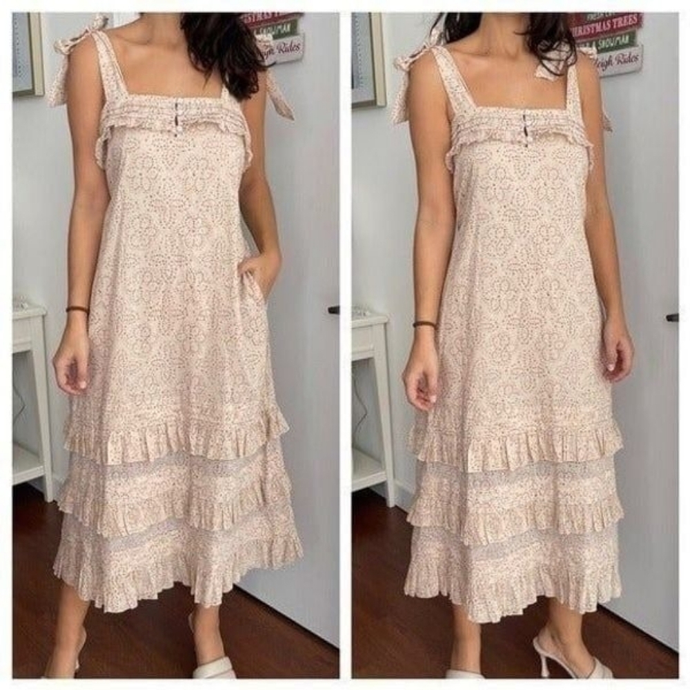 Cleobella Zane Beige Dress Size Medium